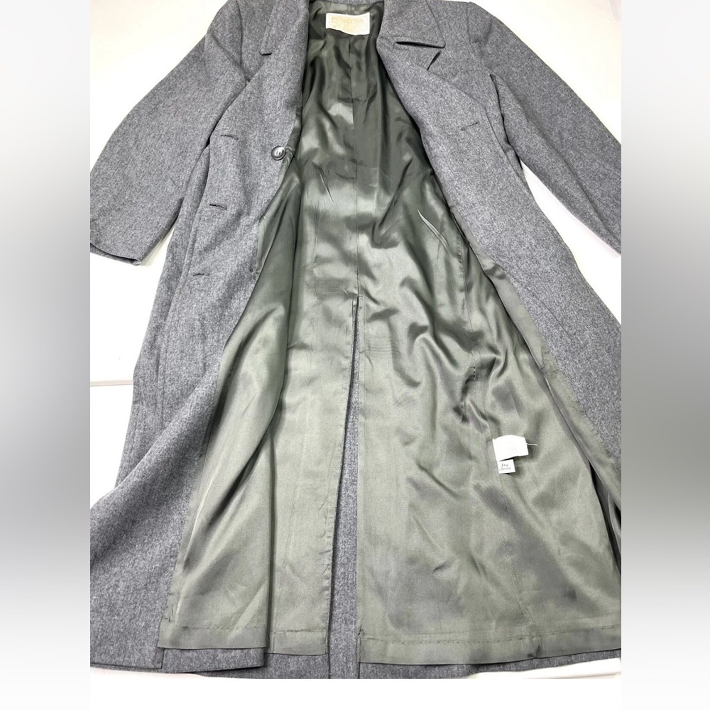 Pendleton Coat Women’s Size 12 100% Virgin Wool Long Gray Vintage - Picture 3 of 13